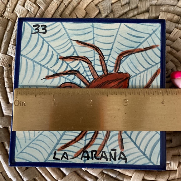 “La Araña” HandPainted Loteria Coaster - Picture 8 of 9